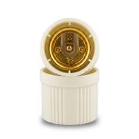 Portalámparas E27 de Baquelita con Terminales de Cobre y Cableado Sencillo para Iluminación Interior del Hogar