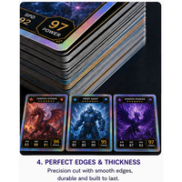 Cartes à collectionner holographiques d'anime personnalisées OEM/ODM - Cartes de jeu à collectionner, taille personnalisée, matériau papier, emballage avec logo personnalisé