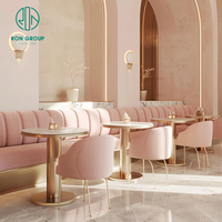 Cafe Coffee Shop Halbkreis gebogener Marmor runder Restaurants tuhl Set Stand Sitz Sofa Möbel Tisch