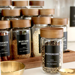 Printing Self Adhesive Roll Vinyl Weatherproof <strong>Kitchen</strong> Organization Minimalist Pantry Sticker <strong>Label</strong> for Spice Jar - Product Image 3