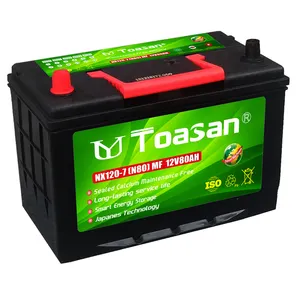 TOASAN 브랜드 자동차 배터리 N80-MF 12V80AH SMF 95D31-MF 자동차 배터리