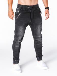 2025 printemps populaire européen et américain hommes sport jeans décontractés taille moyenne maigre cravate botte coupe Stonewashed Denim - Product Image 6