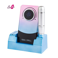 Machine à ongles électrique professionnelle de bureau 45000 tr/min, puissante, pour manucure, pédicure, acrylique, rechargeable