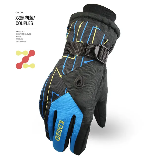 Winter Gloves Women Waterproof Cheap Women Men Warm Winter Waterproof Gloves Bike Black Custom Pu Leather Touchscreen Ski Glove