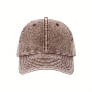 Gorra de béisbol de mezclilla casual unisex de 6 paneles, estilo Joker, con bordado 3D curvo y efecto lavado de copo de nieve. - Product Image 4