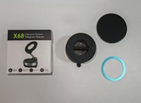 Support de téléphone de voiture rotatif à 360 degrés avec aimants puissants, support mobile extensible à ventouse pour lit et bureau