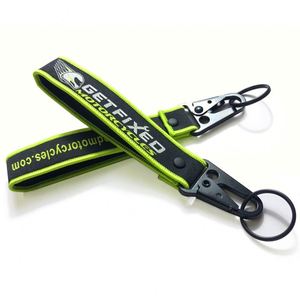 Polyester Webbing Lanyard Promotion Gift Chain <b>Custom</b> Logo Personalized 6-Color Woven Iron Carabiners <b>Key</b> - Product Image 4