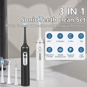 Dispositivo de Cuidado Dental Sónico Inteligente 3 en 1, Irrigador <span class=keywords><strong>Bucal</strong></span> IPX7, 4 Modos de Limpieza, 3 Accesorios, Cepillo de Dientes de Cerdas Suaves, Irrigador <span class=keywords><strong>Bucal</strong></span> - Product Image 2