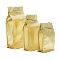 Sacs à café à fond plat de 250g, 500g, 1kg, sacs à café vides personnalisés, sacs d'emballage pour grains de café imprimés