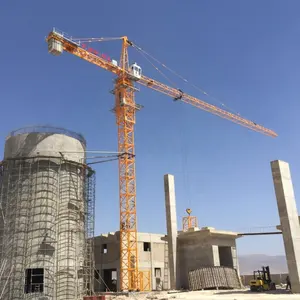 Grues à tour topkit de longueur de flèche de 6 tonnes 60m fabriquées en usine pour la construction