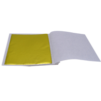 Offre spéciale 8X8.5 Cm 500 pièces par paquet feuille d'or jaune Imitation dorure mur Art artisanat meubles de maison Taiwan feuilles d'or