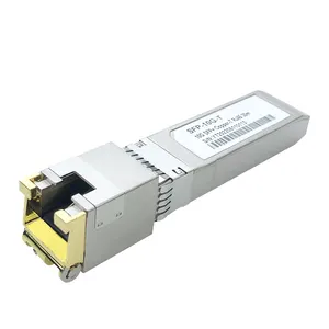 10M/100M/1000M พอร์ต Sfp โมดูลไฟฟ้าแบบปรับได้100M RJ45,ตัวเชื่อมต่อ Huawei Mikrotik Arista ทั่วไป H3C Finisar