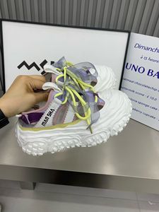 Sandales Magma Sole Hollow Bread, Baskets Chunky Ondulées, Baskets Plateformes Y2K à Lacets Ruban, Chaussures Dad pour <span class=keywords><strong>Femme</strong></span>, RTS Dropshipping - Product Image 3