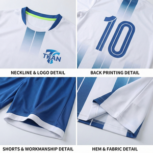 Maillots de football par sublimation, ensembles d'uniformes de football 100 % polyester, personnalisables, respirants, tenues d'équipe à faible coût, vêtements de sport pour hommes - Product Image 3