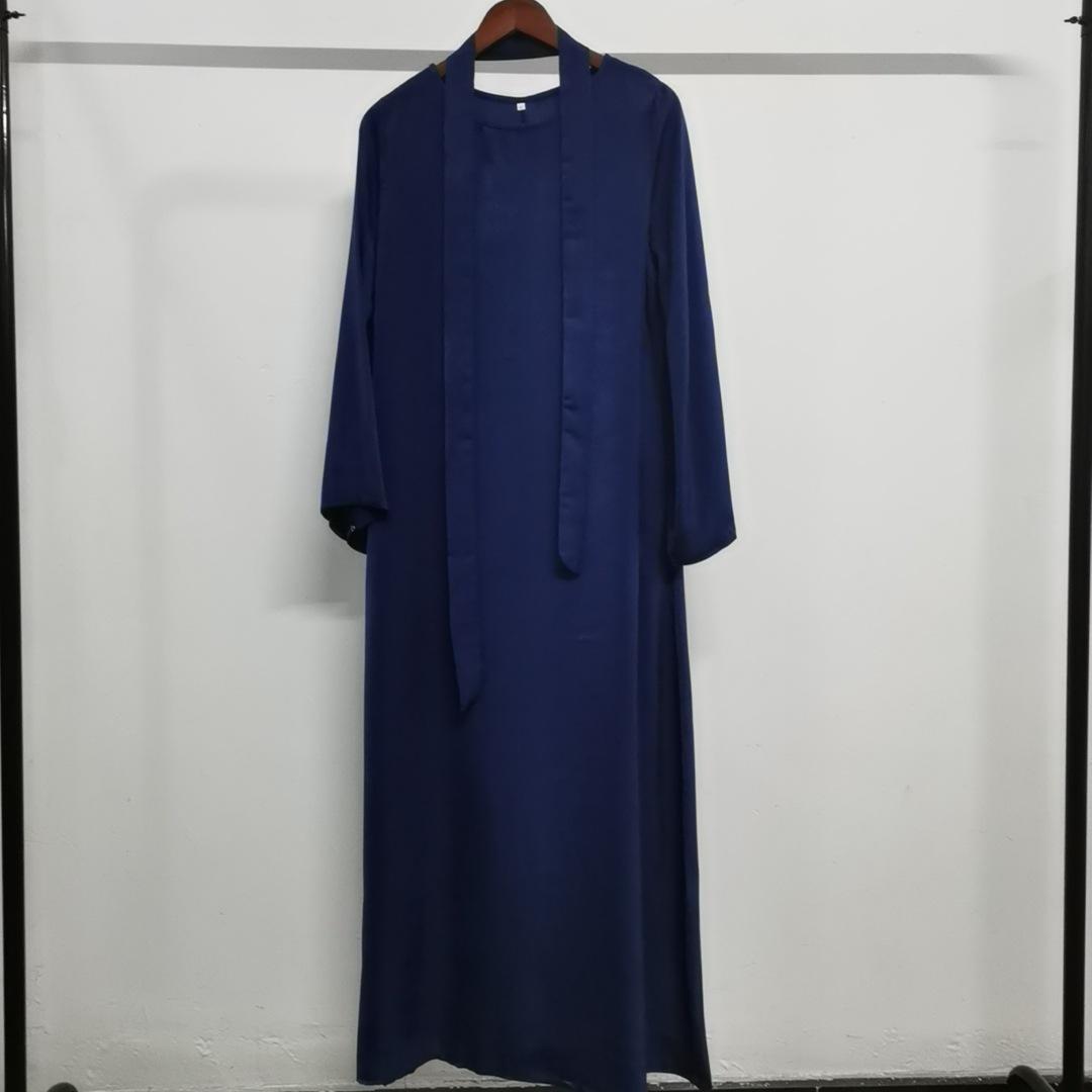 สีน้ำเงินกรมท่า ไม่มีผ้าคลุมศีรษะ