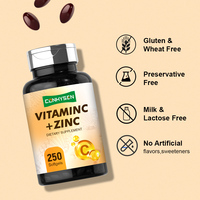 Bonne vente Gélules de vitamine C de bonne qualité avec zinc pour la fonction du système immunitaire et soutient la fonction cérébrale Gélules