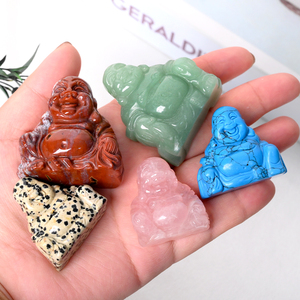 Vente en gros de sculptures de Bouddha en cristal de 1,5/2 pouces, figurines de Bouddha en quartz naturel pour la décoration - Product Image 4