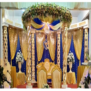 Décoration de Mandap de mariage hindou céleste, nouveau style créatif, Mandap de mariage indien, design en spirale en fibre, Mandap LOS ANGELES - Product Image 1