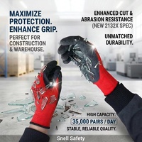 Gants de travail de sécurité en polyester enduits de latex froissé, antidérapants, résistants à l'huile, à adhérence ferme, pour la construction, le jardinage et le travail manuel