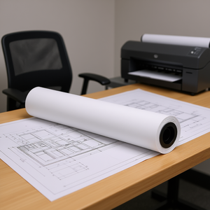 Rollo de Papel para Plotter de Formato Ancho, 24 Pulgadas x 150 Pies, Paquete de 8, 20 Lb, Papel Bond para CAD, Ingeniería, Mapas GIS - Product Image 2