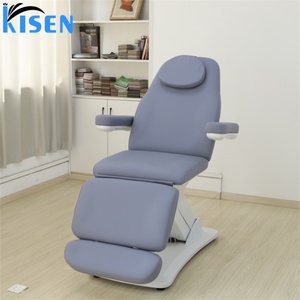 KISEN Massage <b>Table</b> SPA Bed Rotating Electric Facial Synthetic Leather Treatment Bed 1/2/ Motors Beauty Health <b>Chair</b> Medical Bed - Product Image 5
