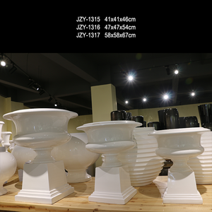 Jarrón DE BODA artístico compota blanca centro de mesa jarrón fábrica al por mayor jarrones de <span class=keywords><strong>trompeta</strong></span> para decoraciones de mesa - Product Image 2