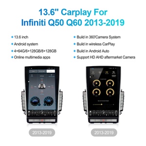Écran tactile 12,1 pouces, autoradio GPS, lecteur DVD, écran Tesla vertical Android pour Infinity Q50 Q50L QX60 2013 2019 - Product Image 3