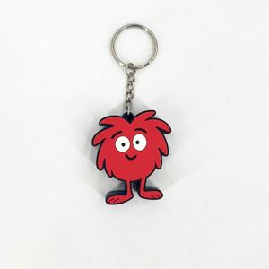 พวงกุญแจลายดอกไม้ทำจากพีวีซีแบบกลมพิมพ์ลายเข็มทิศยางแบบนุ่ม100ชิ้น/ถุง OPP โลโก้ออกแบบได้ตามต้องการ - Product Image 1