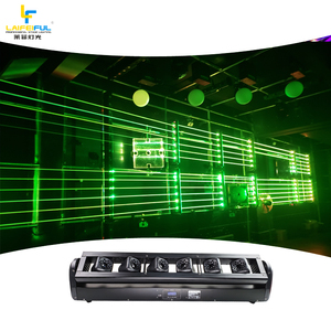 <strong>12</strong> Watts Moving Head Stage Lighting RGB Beam 6 Eyes Red Laser Bar <strong>DMX</strong> <strong>Control</strong> IP55 Rated - Product Image 1