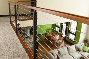 Câble de <span class=keywords><strong>garde</strong></span>-<span class=keywords><strong>corps</strong></span> d'escalier Balustrade en bois massif Rampe de câble en acier inoxydable avec raccord - Product Image 2