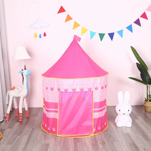 Carpa de Juego Azul para Niños con Estrellas y Ribete Amarillo para Uso Interior y Exterior, Casa de Juguete Unisex de 2 a 4 Años, Requiere Montaje - Product Image 2