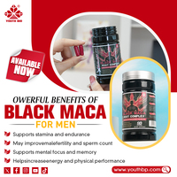 Capsules de Maca Noire Haute Puissance 1000mg à base de plantes pour Hommes Prêtes à l'emploi 45 Doses L-Arginine Péruvien 100mg 20:1 90 Capsules