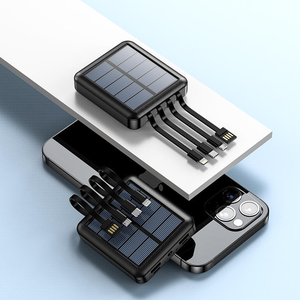 Banco de Energía Solar Portátil de Plástico al por Mayor, Mini, Conveniente, 4 en 1, con Cable Integrado Tipo-C, 10W, 20000mAh - Product Image 4
