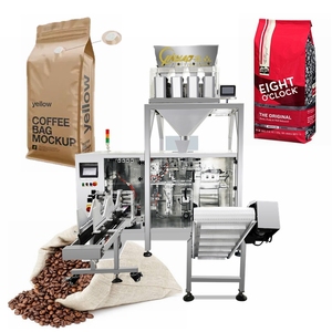 Horizontal Automatic Vacuum Coffee <b>Beans</b> Filling Packaging Zipper Stand up Plastic Kraft Paper Premade <b>Bag</b> Packing Machine Kraft - Product Image 4