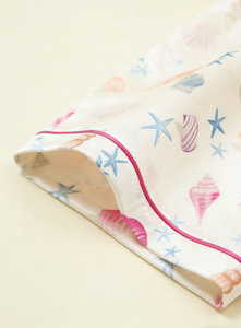 <span class=keywords><strong>Pigiama</strong></span> Corto in Raso con Conchiglie per Bambini, Set Estivo per <span class=keywords><strong>Bambine</strong></span>, Morbido Completo con Bottoni - Product Image 4