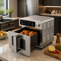 Four à friture sans huile multifonctionnel de taille familiale, appareil électrique pour poulet, viande, poisson, légumes, cuisson et rôtissage