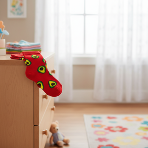 Red Avocado Patterned Kids' Dress <b>Socks</b> Breathable Knitted Sporty <b>Socks</b> for Winter and Summer High Ankle Coverage - Product Image 3