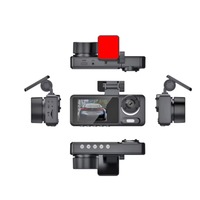 Caméra de tableau de bord Wi-Fi 3 canaux pour voiture, 3 caméras, HD 1080P, double objectif, enregistreur vidéo, boîte noire, surveillance de stationnement 24h/24