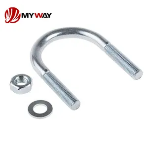 Boulon en U de qualité 10.9 en acier inoxydable galvanisé à chaud SS316 en forme de U Serrure UBolt Colliers de serrage Boulons en U carrés pour camions