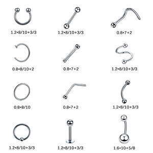 ห่วงเหล็กผ่าตัดทำจากอะคริลิครวม110ชิ้นห่วงเจาะร่างกายจิวเวอรี่สำหรับเจาะร่างกาย - Product Image 4