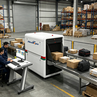 Scanner de bagages à rayons X intelligent avec identification IA, tunnel 650*500mm, faible rayonnement, équipement de contrôle de sécurité, moniteur 1920x1080, 38mm