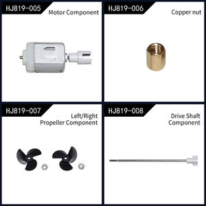 Kit de conversion électrique pour <span class=keywords><strong>bateau</strong></span> <span class=keywords><strong>RC</strong></span> HJ819/821, batterie 1200 mAh, moteur, pièces de mise à niveau pour télécommande, pour bateaux de course DIY - Product Image 4