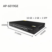 Commutateur réseau Gigabit ANPA 19 ports 10/100/1000 Mbps 1 SFP Montage en rack 38 Gbit/s Plug & Play QoS Empilable Garantie 2 ans pour IP