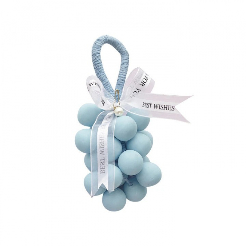 Emballage en filet moussant bleu macaron