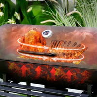 Barbecue pliable BAIGANG MG1688-KH, grand modèle, style américain, pour la maison, rôtissoire à viande, idéal pour la cour de villa, grillades au charbon de bois