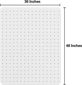 Tapis de chaise transparent antidérapant en PET 30'' x 48'' pour tapis, style moderne, lavable, adapté aux animaux domestiques, à poils ras, pour bureau et maison - Product Image 1