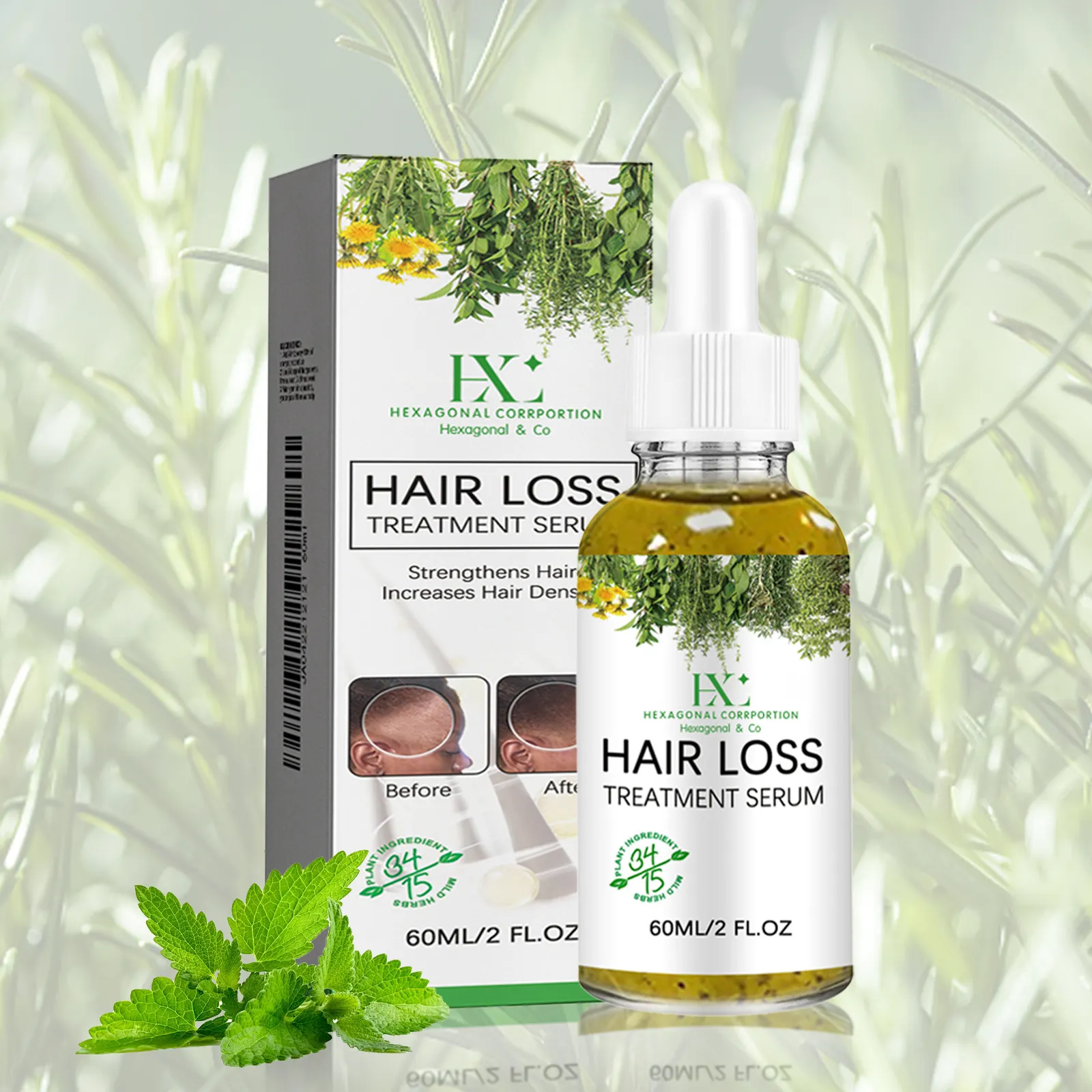 Rozemarijn Haargroeiproducten Natuurlijke Anti Kaalheid Haarbehandeling Verlies Snel Groeiend Voeden Droog Beschadigd Haarverzorging