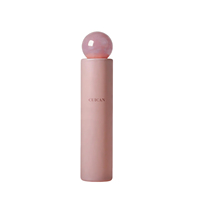 Nouveauté - Flacon de parfum rond en verre rose personnalisé, flacon de parfum vide de luxe en verre avec boîte d'emballage personnalisée
