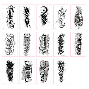 Nuovi tatuaggi temporanei unisex per il braccio - personalizzati, di lunga durata, impermeabili, di alta qualità, alla moda, per mezzo braccio. - Product Image 3
