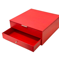 Boîte à bijoux rigide de luxe faite à la main avec motif crocodile bronzé, grande capacité, étui de rangement, boîte cadeau, couleur et taille personnalisées
